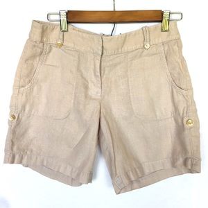 Women’s J. Crew Khaki Linen Shorts Size 2